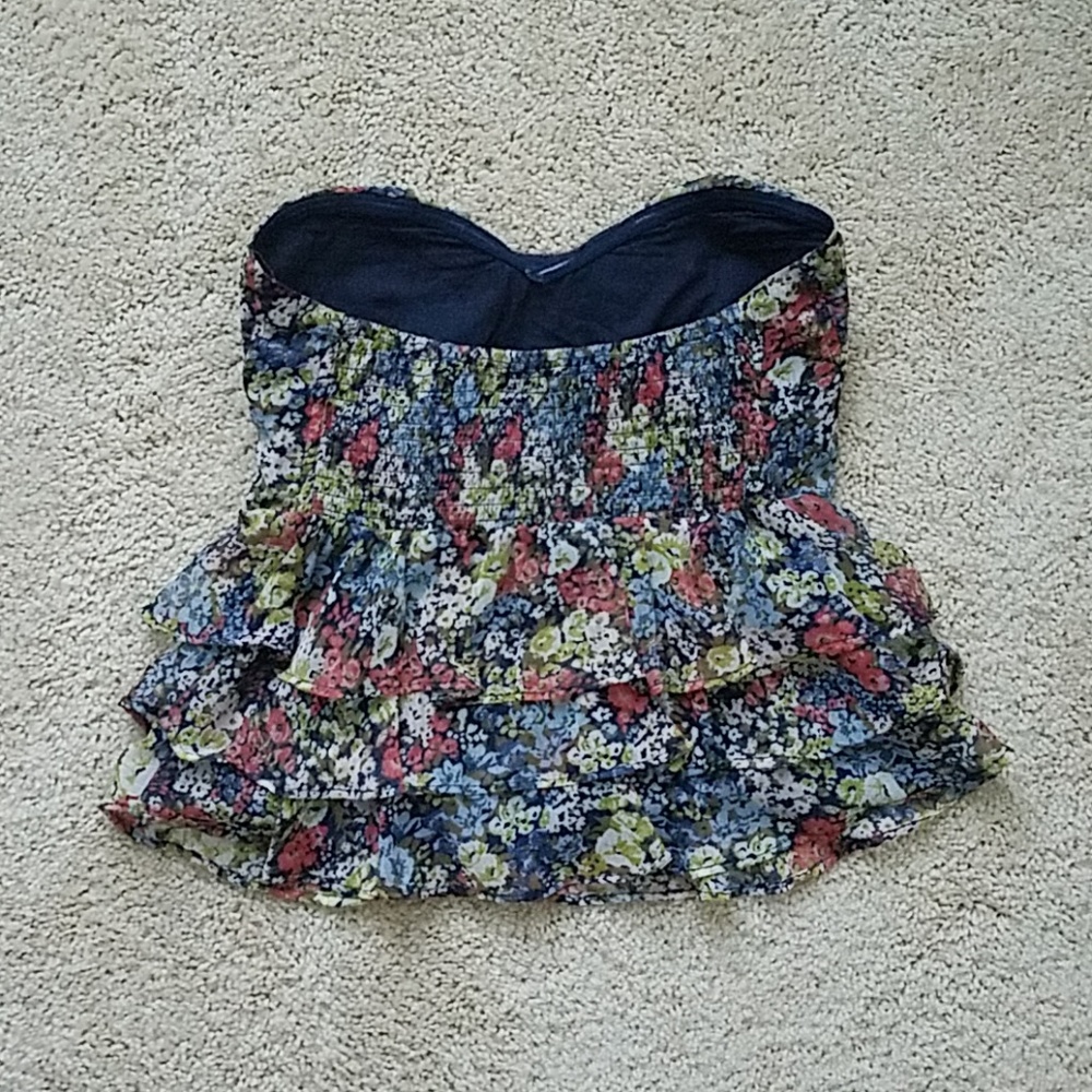 American Rag Floral Tiered Bustier Top - Picture 3 of 3